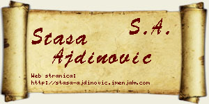 Staša Ajdinović vizit kartica